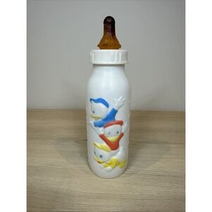 Vintage 1984 Evenflo Baby Bottle Disney Donald Duck Gerber Top Cap Old Nipple